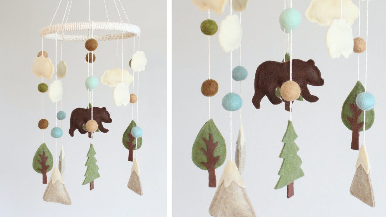 DIY Baby Mobile | Nursery Decor | Handmade Mobile Woodland Theme