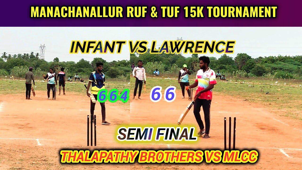 Thalapathy Brothers vs MLCC | Semi Final | Manachanallur Ruf & Tuf 15k tournament #lhcctrichy