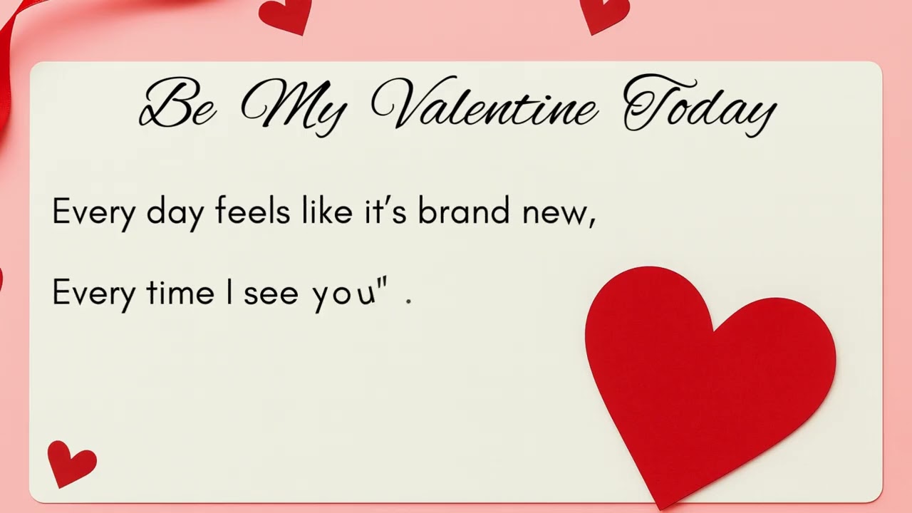 Be My Valentine Today