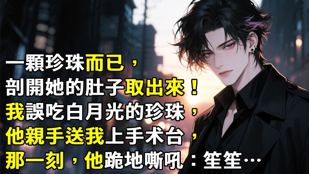 【一颗珍珠而已，剖开她的肚子取出来！】我误吃白月光的珍珠，他亲手送我上手术台，枪声落下那一刻，他跪地嘶吼：笙笙，我爱你…… #心月言情 #故事頻道 #故事分享 #小說