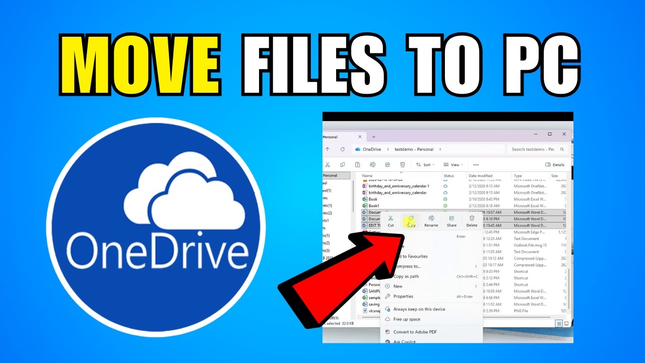 How To Move Files From OneDrive To PC (2026) (Complete Guide)