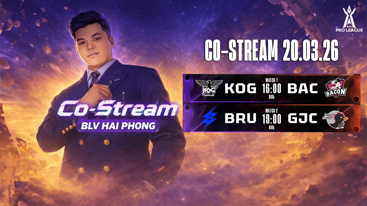 [Tiếng Việt] KOG vs BAC | BRU vs GJC | Lượt về - RPL Summer 2026 - Hải Phong 20.03.26