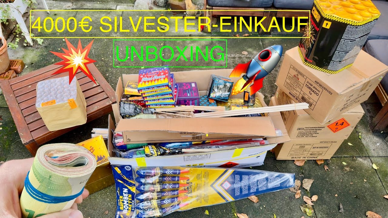 XXL 4000€ FEUERWERK UNBOXING 🚀 💥Funke, Iskra, Argento, El Gato | Silvester 24/25