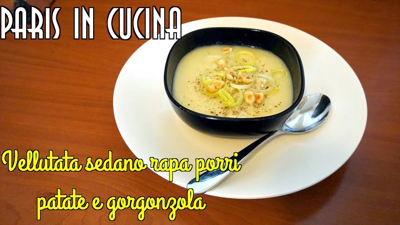 Vellutata di sedano rapa, porri, patate e gorgonzola - DIVINA !!!