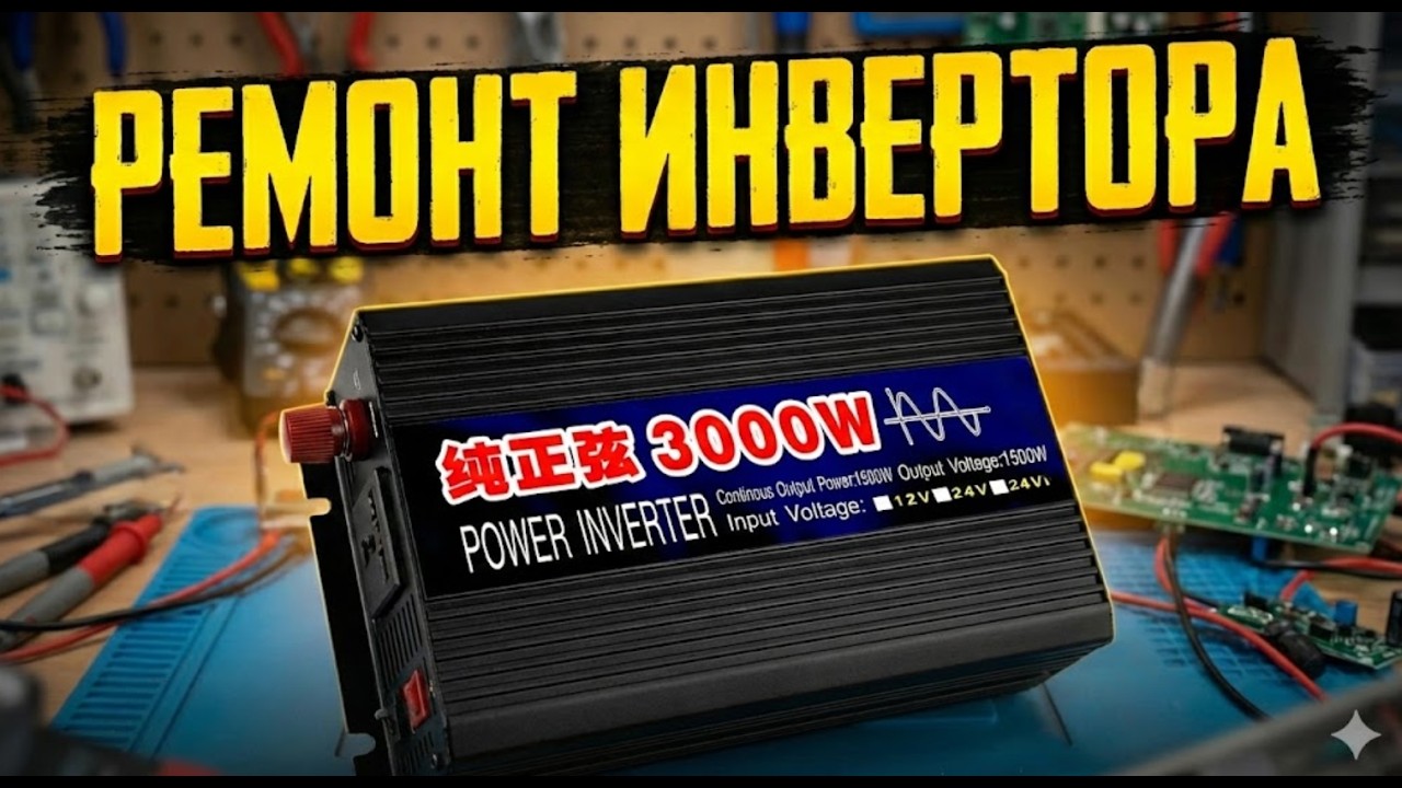 Ремонт инвертора 3000W (12V-220V). Поиск неисправности и восстановление.
