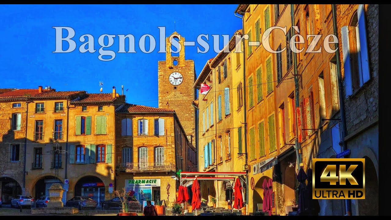 BAGNOLS-SUR-CEZE🌞Gard - Occitanie - Visite des villes et villages Français [4K]