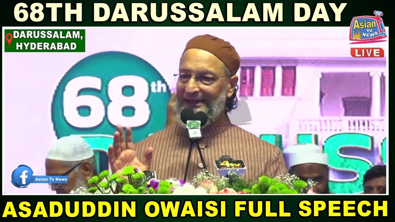 AIMIM President Asaduddin Owaisi Addressed Grand Public Meeting at Darussalam, Hyderabad
