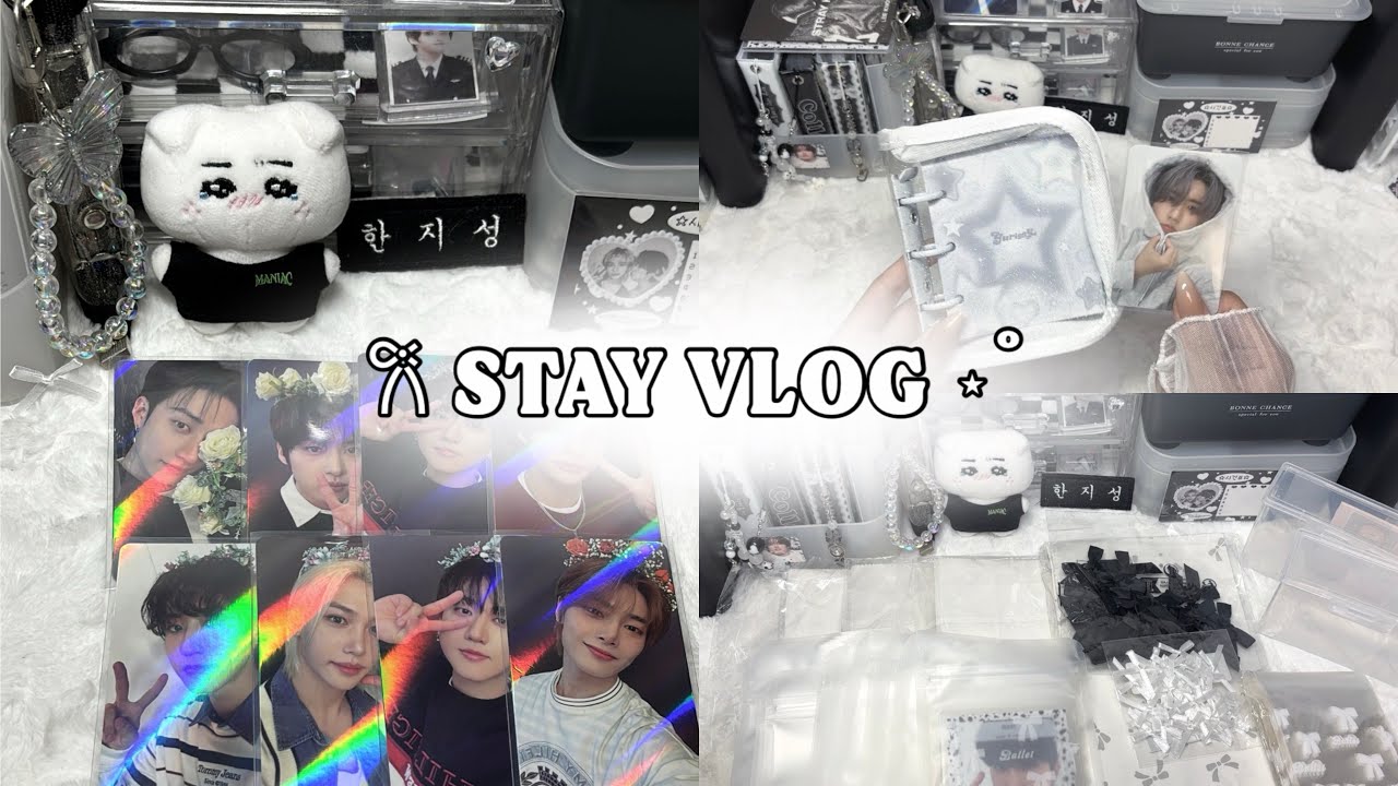 [STAY VLOG] 컴백날에 짜집기 영상 올리기 ୨୧ | 제품제공 • 유리시 • 택배깡 • 스테이브이로그 • 한프로그 • 테무깡 | ♥