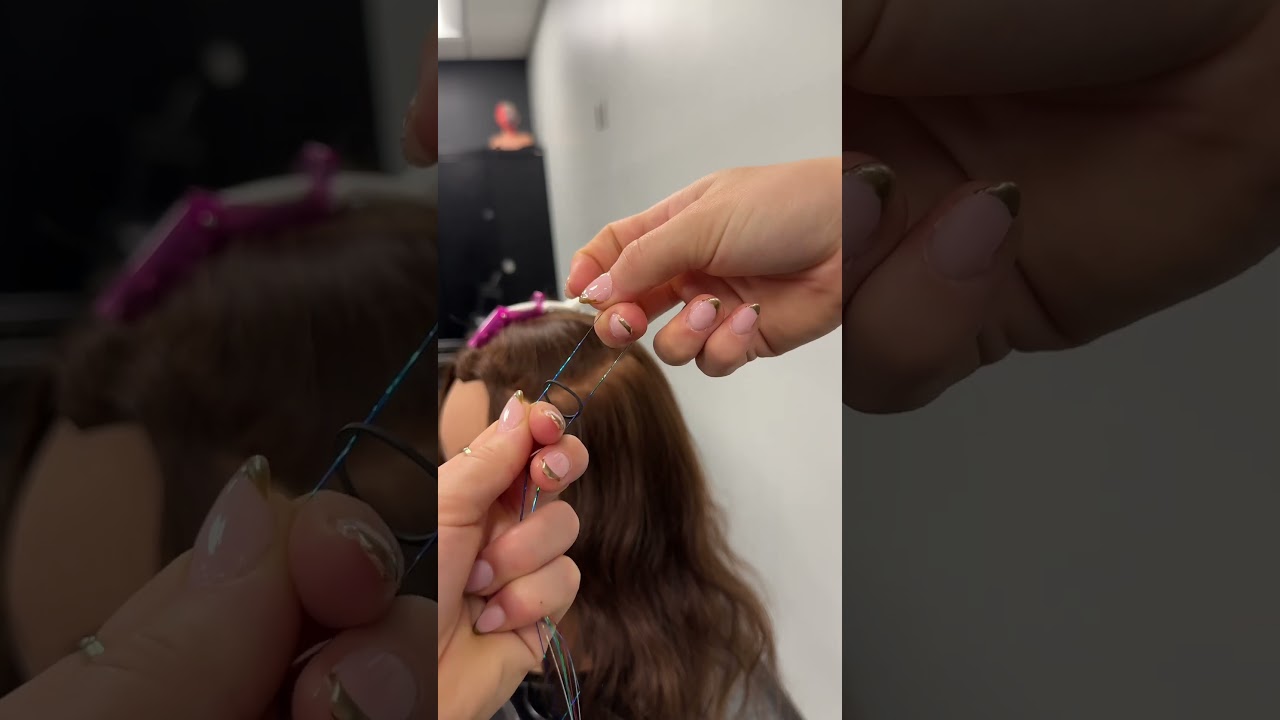 часть 3 ✨эластичный метод✨ #мишурадляволос #прическа #как #салонпарикмахерских #красота #косметол...