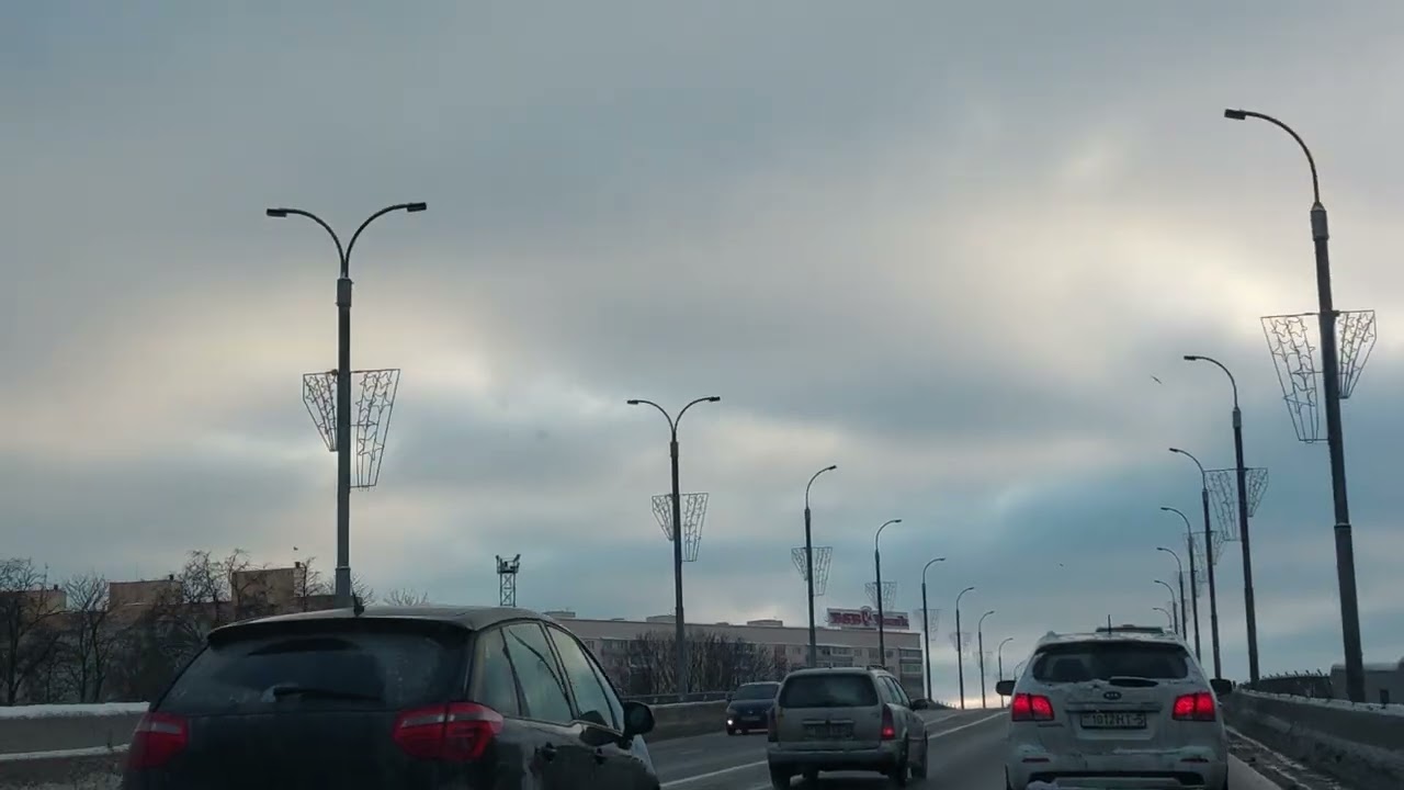 Главный проспект города Минск. Шикарная зимняя погода в этом году