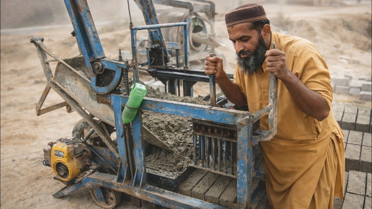 Concrete Block Production | Start to FinishShort & Powerful#bashirsaivra 