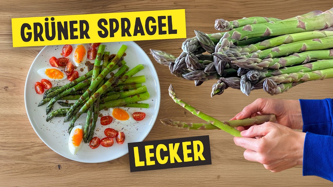 Grünen Spargel zubereiten, leckeres Spargelsalat Rezept - mit vielen Tipps und Tricks