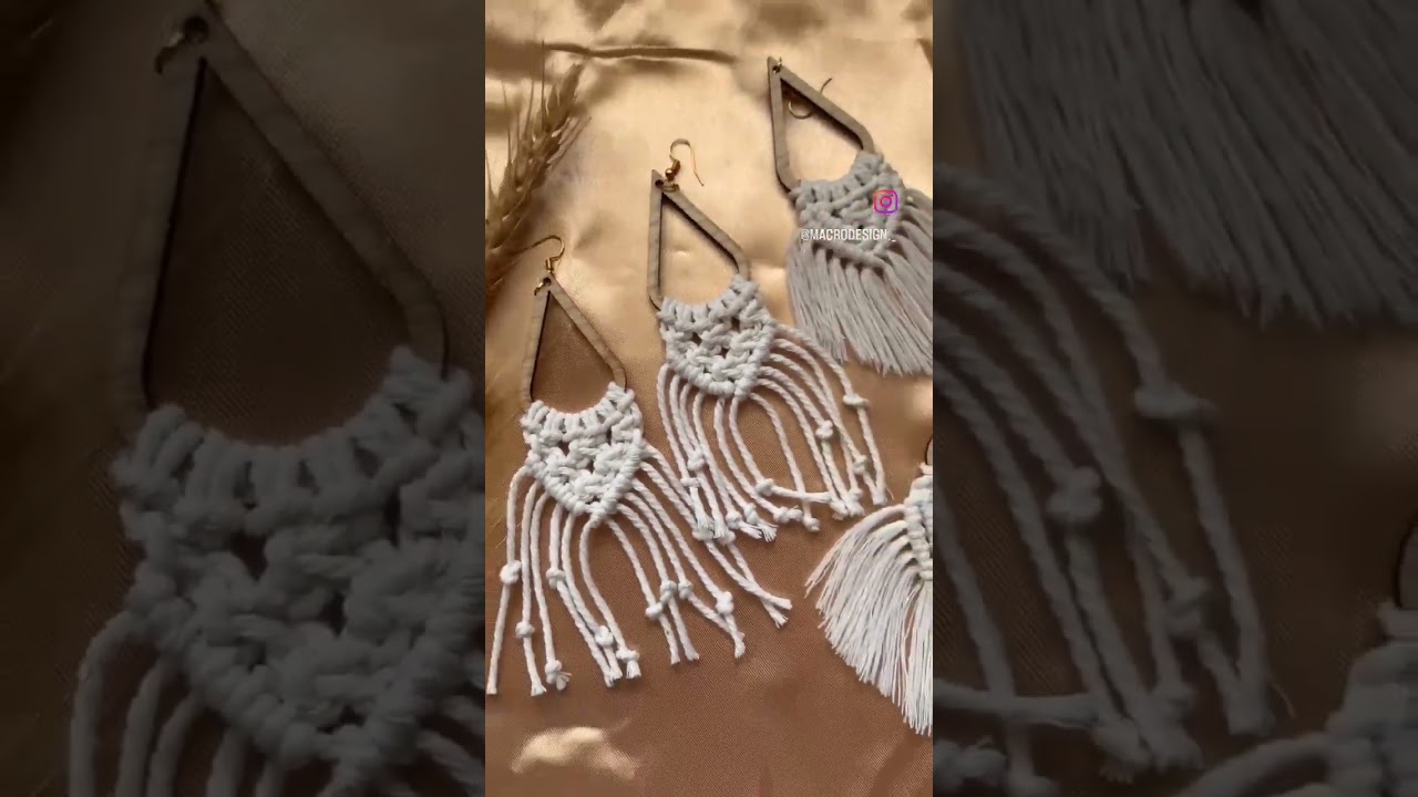macrame earing🌾🤍