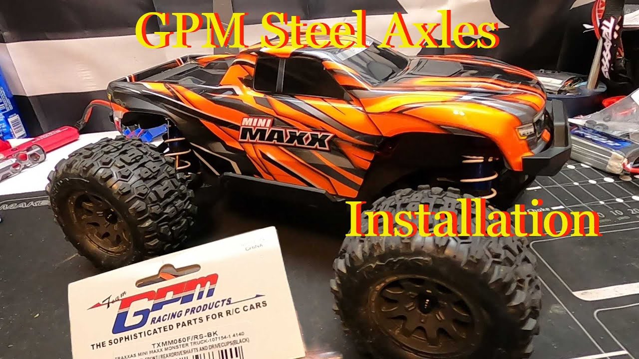 Как установить стальные приводные валы GPM на Traxxas Mini Maxx 3s. Лучший бюджетный вариант моде...