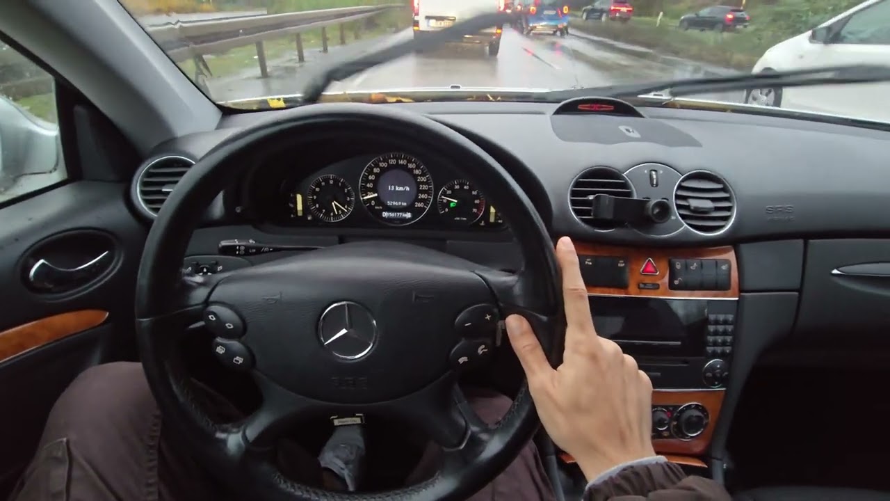 Driving my CLK 200K in Rainy Autumn Weather 🍂🍁 #drivingasmr #rain #automobile
