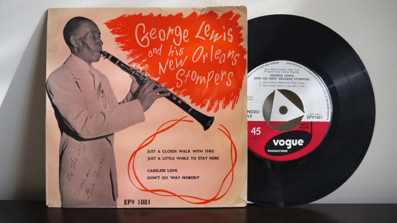 George Lewis And His New Orleans Stompers ‎– New Orleans Jazz (1955) Vogue Records ‎– EPV 1081