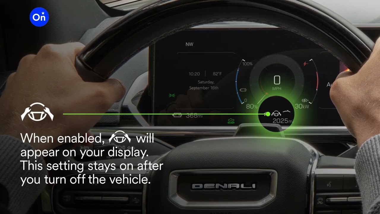 Available Super Cruise hands-free driving tech and available Hands-On Steering Assist