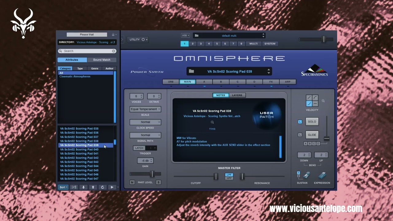 Scoring Synths Vol.2 for Omnisphere 2  - Synth Presets Walkthrough   Vicious Antelope