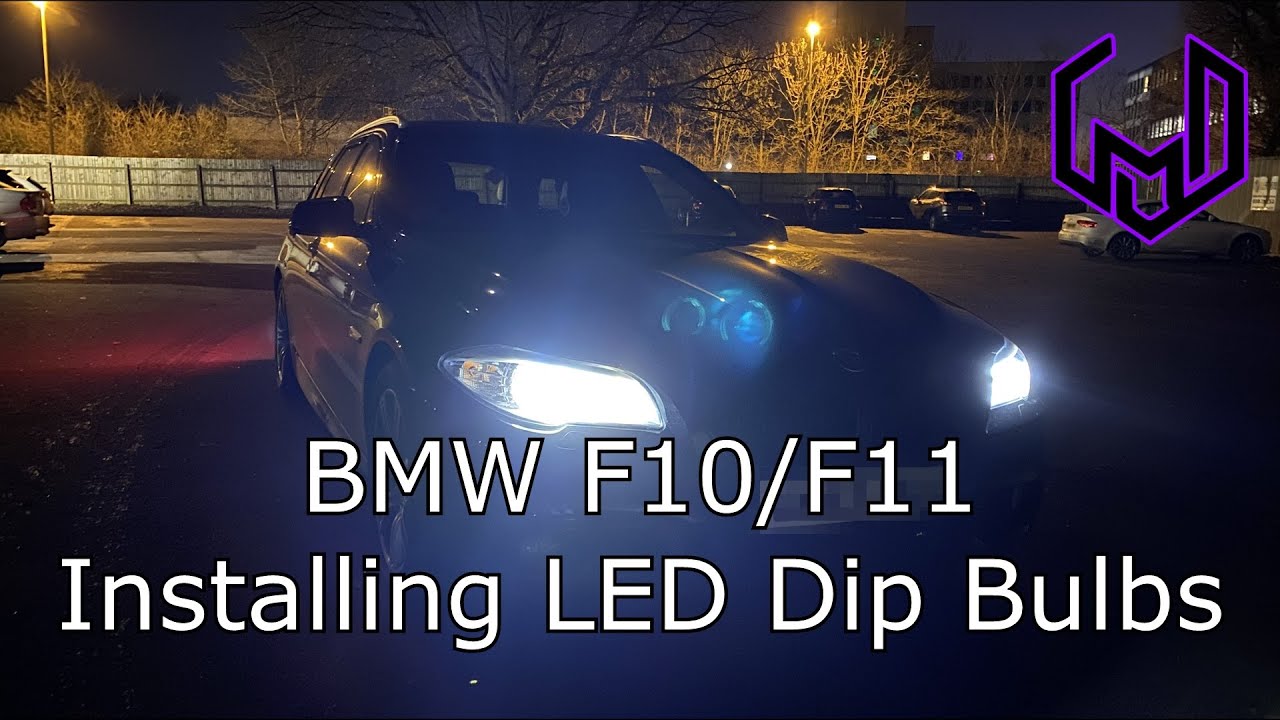 How to Install LED Dip Bulbs (NO ERRORS!) - BMW F10/F11 (5 Series 2010 - 2017)