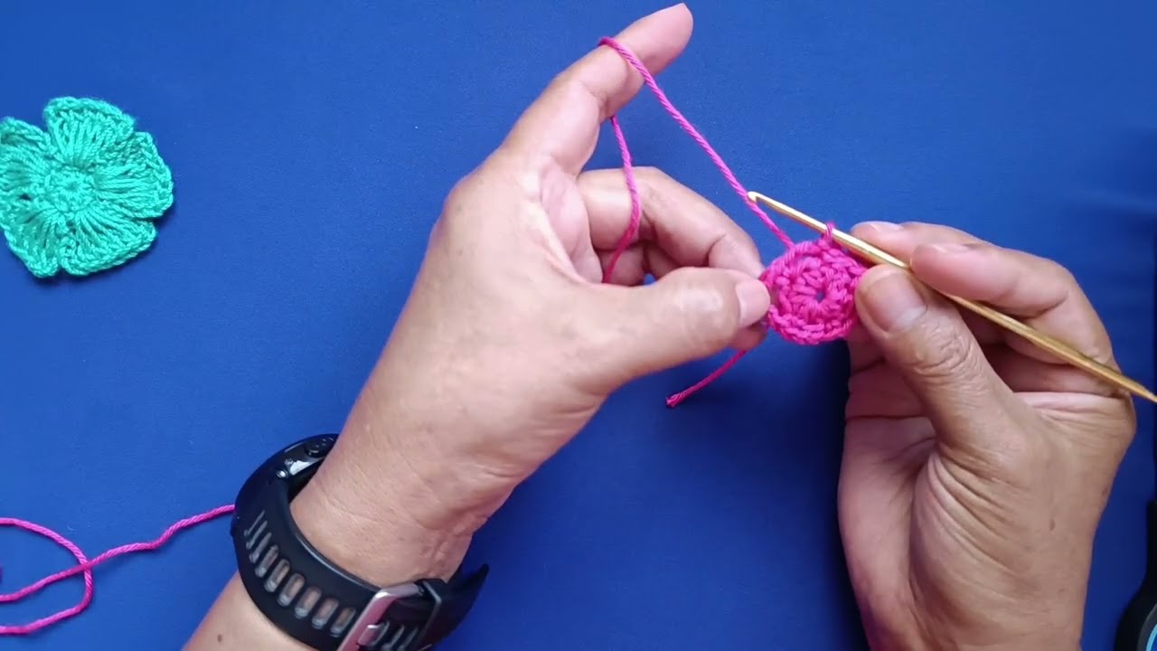 Tutorial diez | Como tejer una flor paso a paso 🕷️🧶