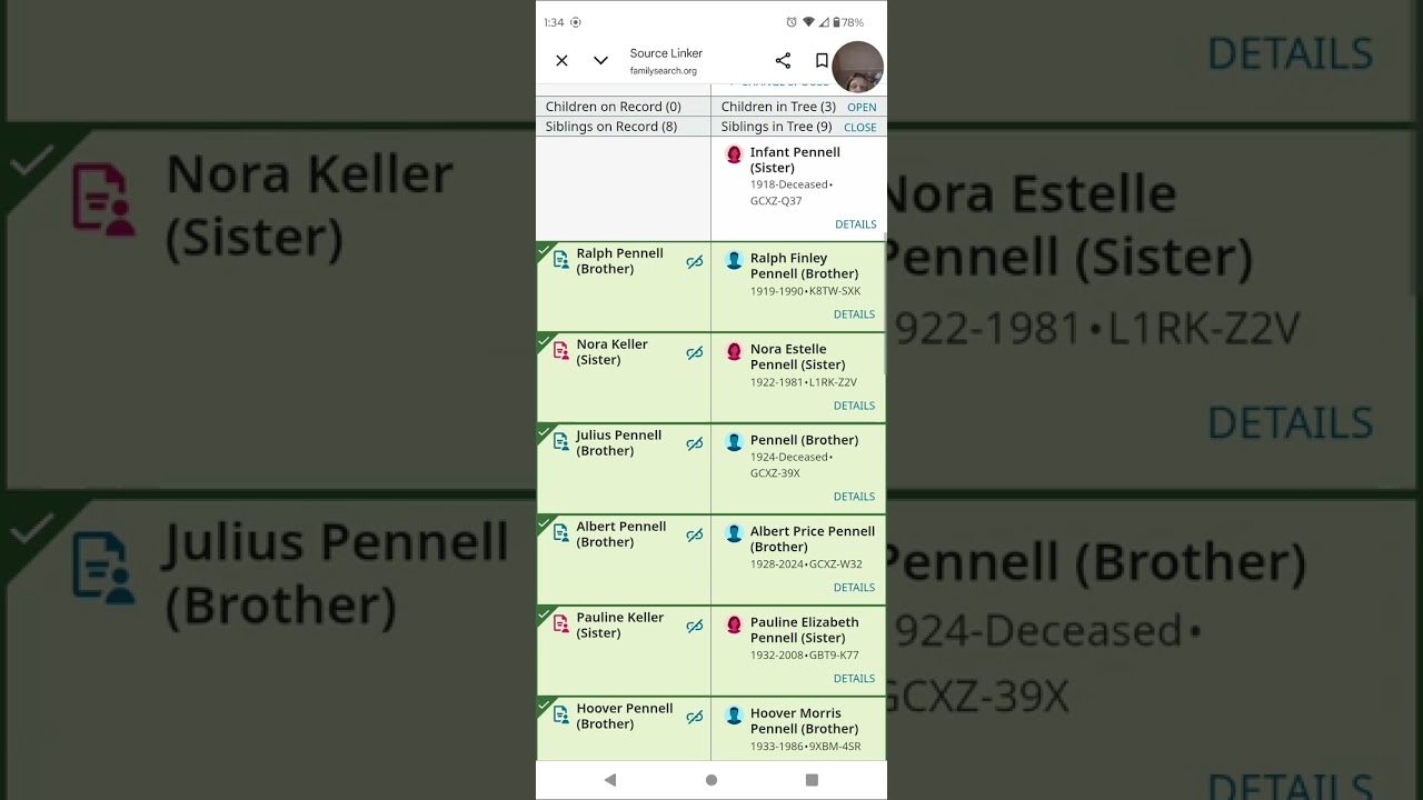 Using family search for family history 