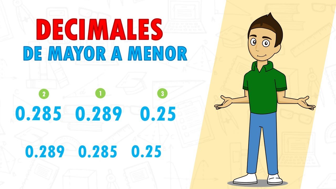 ORDENAR DECIMALES DE MAYOR A MENOR Super facil - Para principiantes