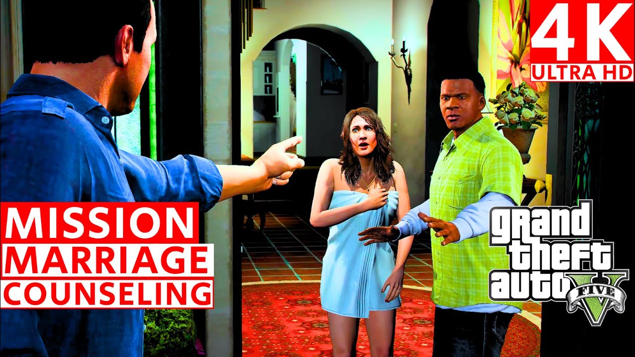 GTA V Mission Marriage Counseling Gameplay Walkthough No Commentary 4K Ultra HD #gta #gtav