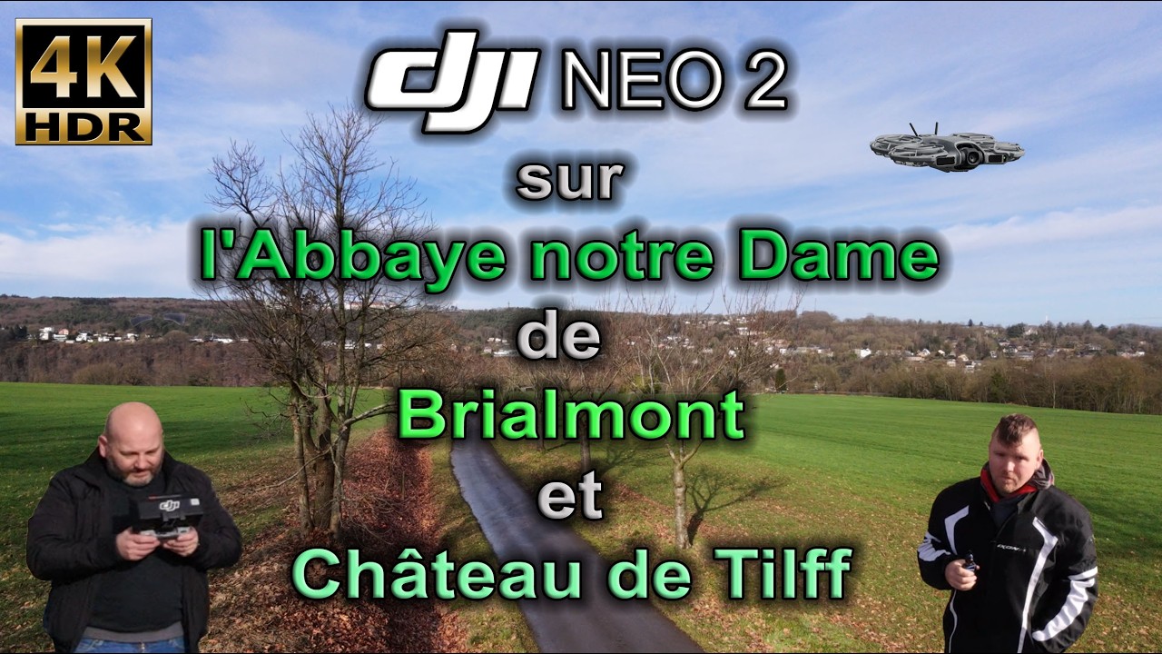 Dji Neo 2 sur l'Abbaye notre Dame de Brialmont et le Château de Tilff !