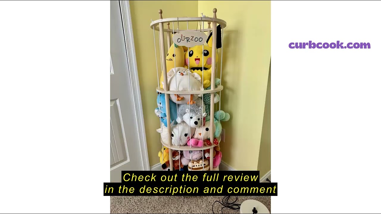Review Viyuse Stuffed Animal Zoo Storage Extra Large Wooden Stuffed Animal Holder Soft Toy Organizer