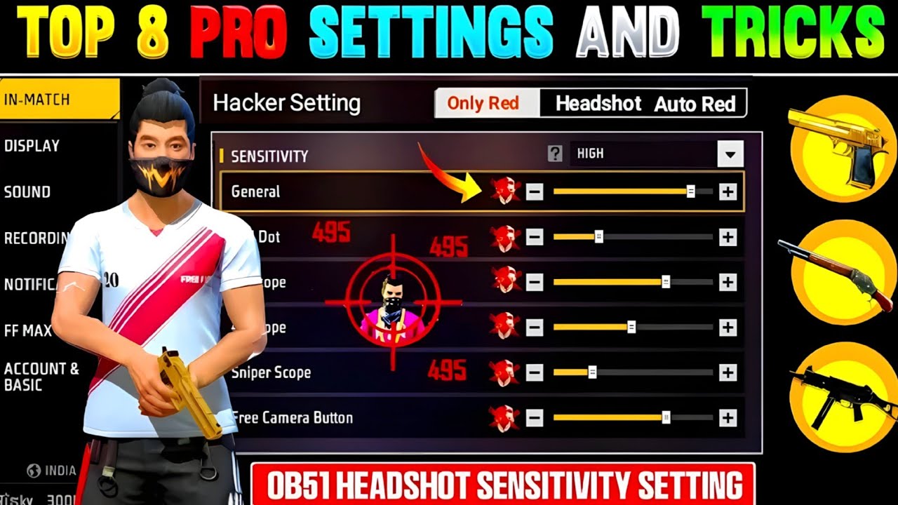 OB51 AFTER UPDATE NEW SENSITIVITY SETTING IN FREE FIRE | AUTO HEADSHOT SETTING FREE FIRE