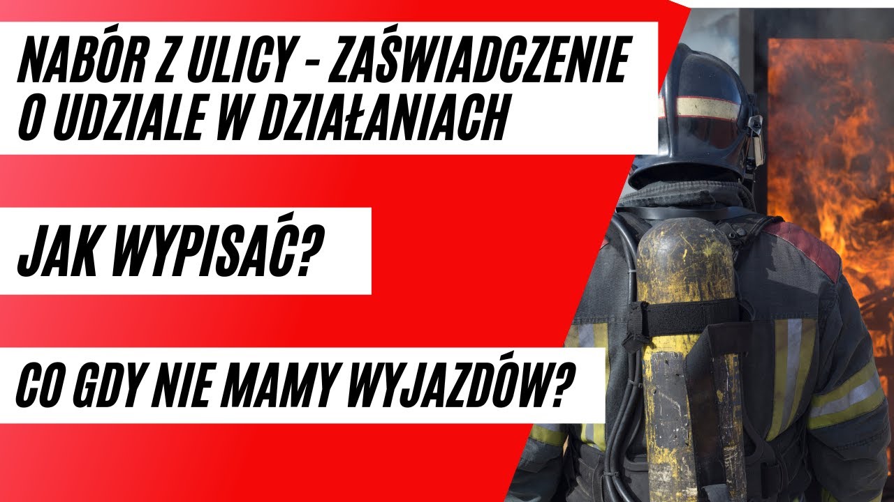 NAB&Oacute;R Z ULICY. JAK WYPISAĆ ZAŚWIADCZENIE O UDZIALE W AKCJACH? CO GDY NIE MAMY WYJAZD&Oacute;W?
