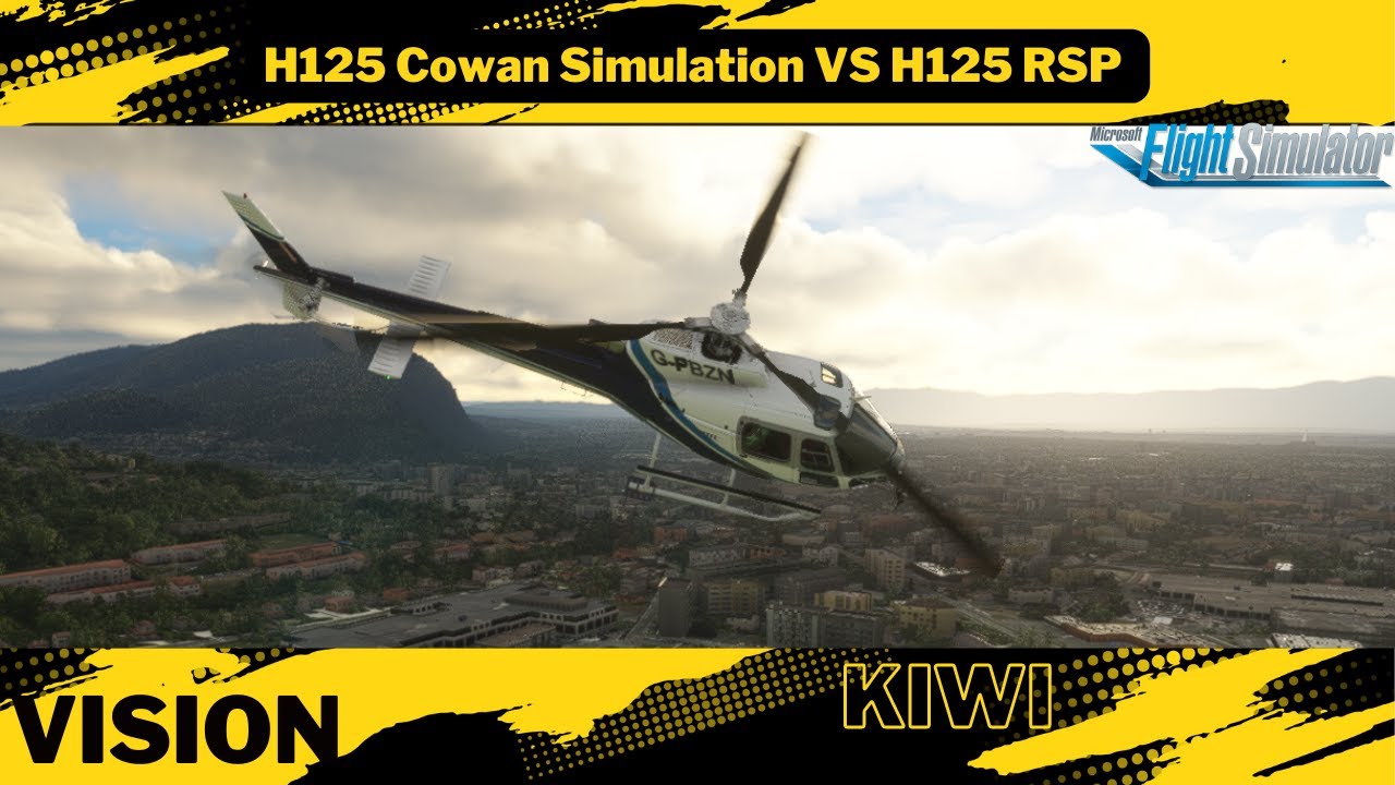 H125 cowan simulation VS H125 RSP sur MSFS