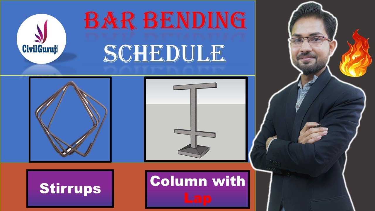 How to calculate Bar Bending Schedule of Column l Lapping l BBS l By Civil Guruji ll