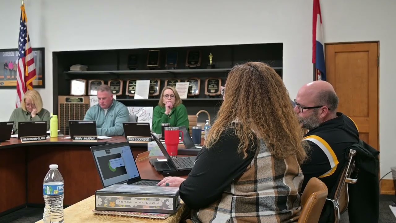 Cameron R-1 school district board meeting 20 January 2026
