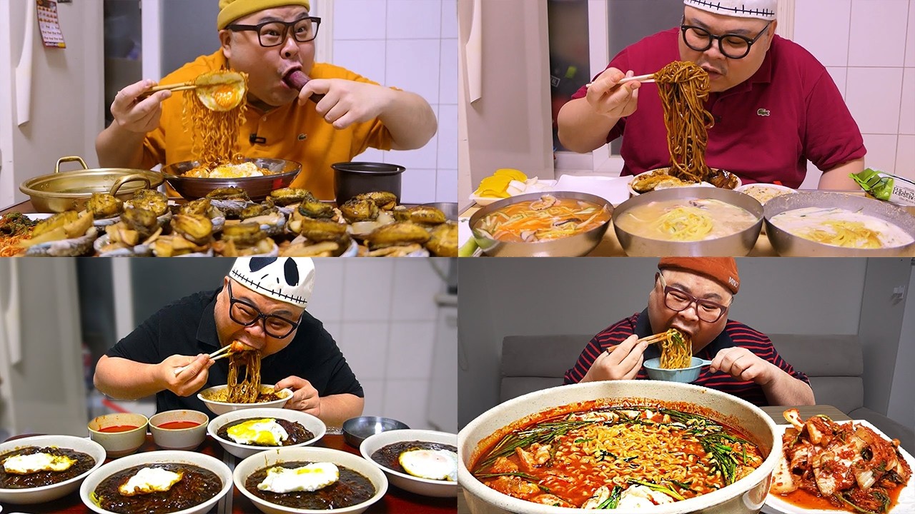 어떤 면요리를 가장 좋아하시나요? 라면? 짜장면? 짬뽕? 면요리 다 때려넣은 면 몰아보기│ Noodle dish Mukbang Eatingshow