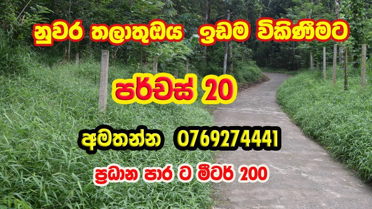 තලාතුඔය පර්චස් 20 ඉඩම විකිණීමට / Thalathuoya Land For Sale
