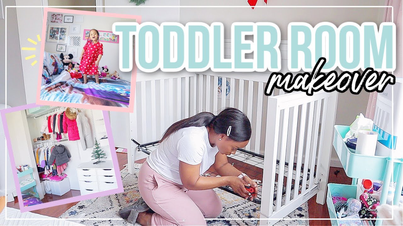 TODDLER ROOM MAKEOVER! EXTREME BEDROOM CLEANING MOTIVATION | ALL DAY ORGANIZE & SPEED CLEAN WITH ME
