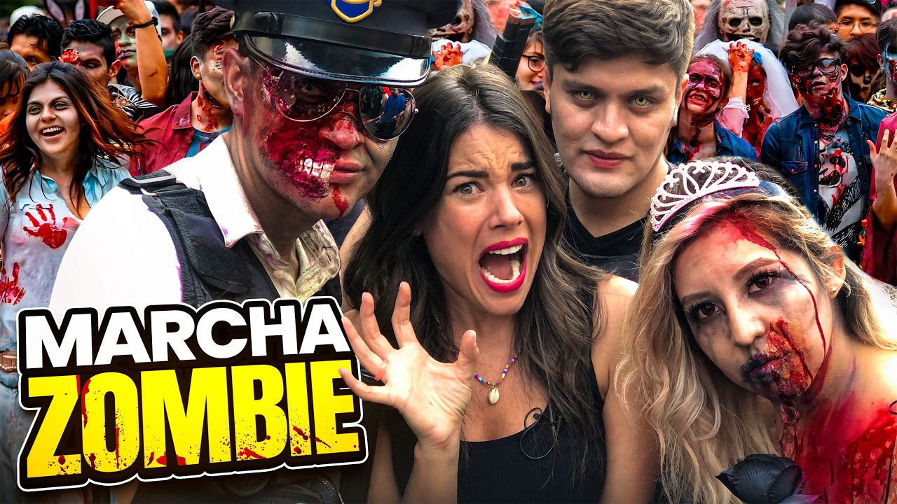 La Marcha ZOMBIE Invade CDMX 🧟‍♀️ |MEXICO| 4K