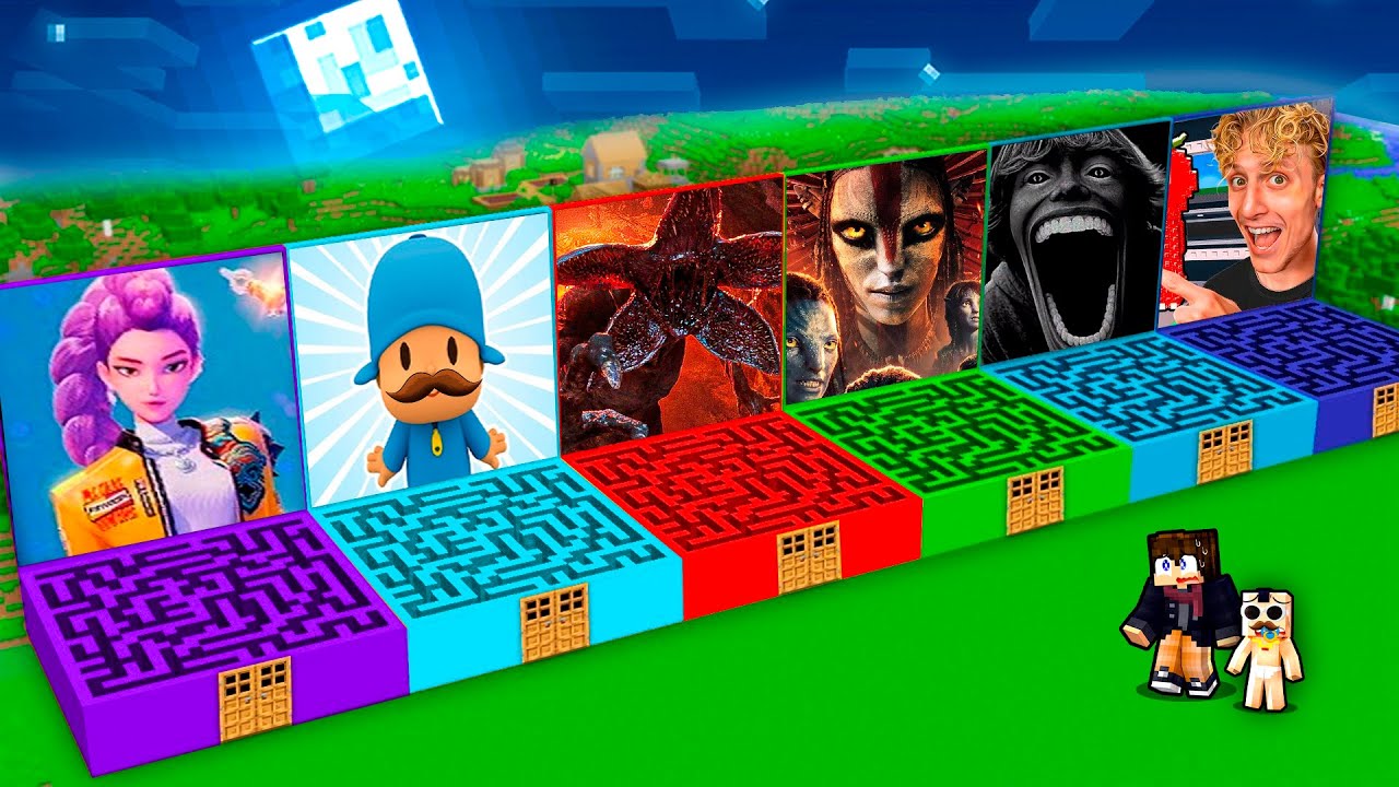 Ne CHOISISSEZ pas le mauvais LABYRINTHE sur Minecraft ! ( Rumi , Pocoyo , Demon Gorgons , Toinelag )