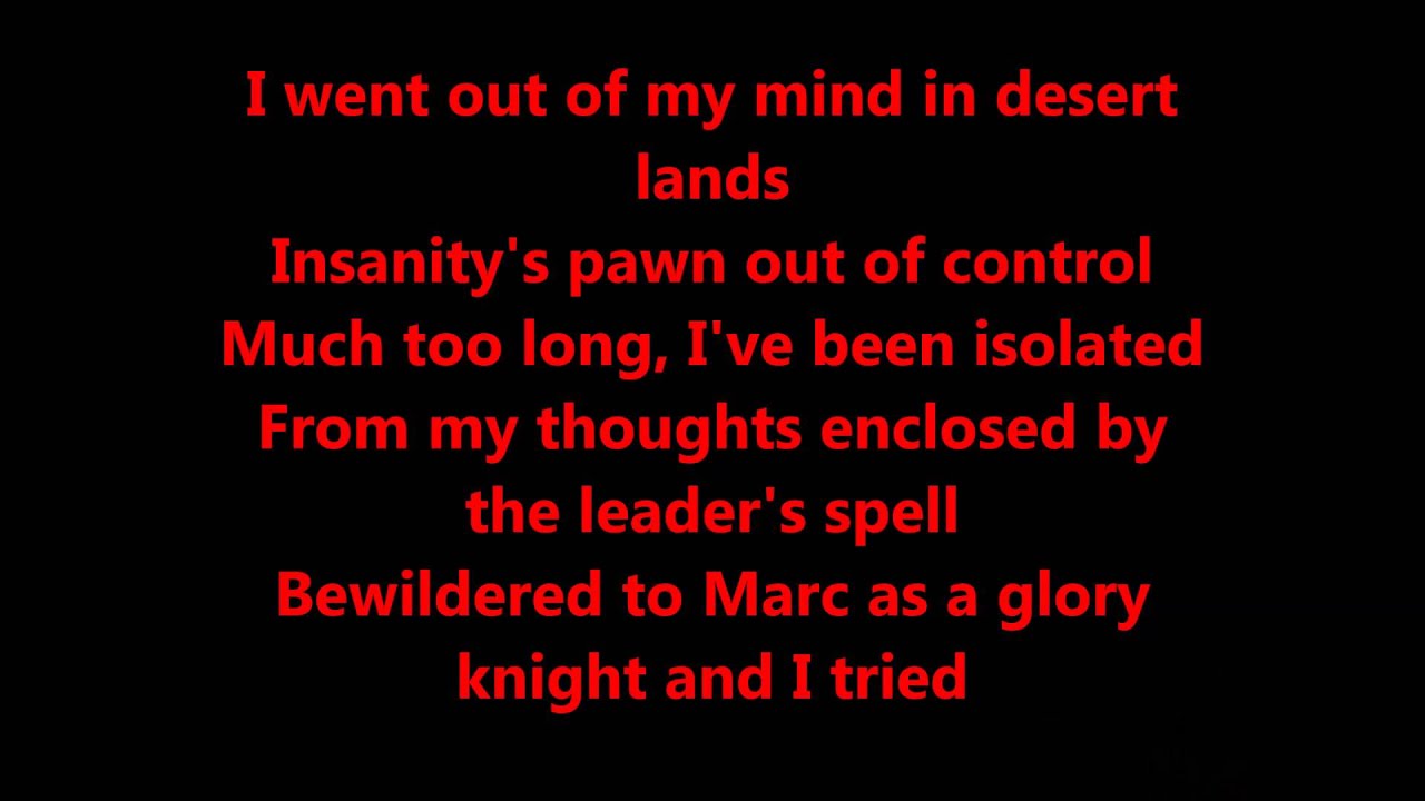 Blind Guardian - Script for my requiem lyrics