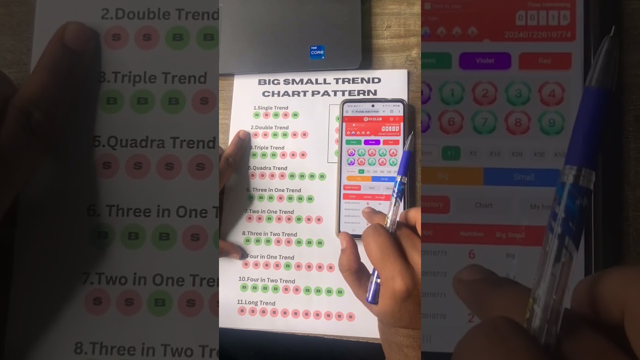 91 club colour prediction game chart analysis #predictions #makemoneyonline