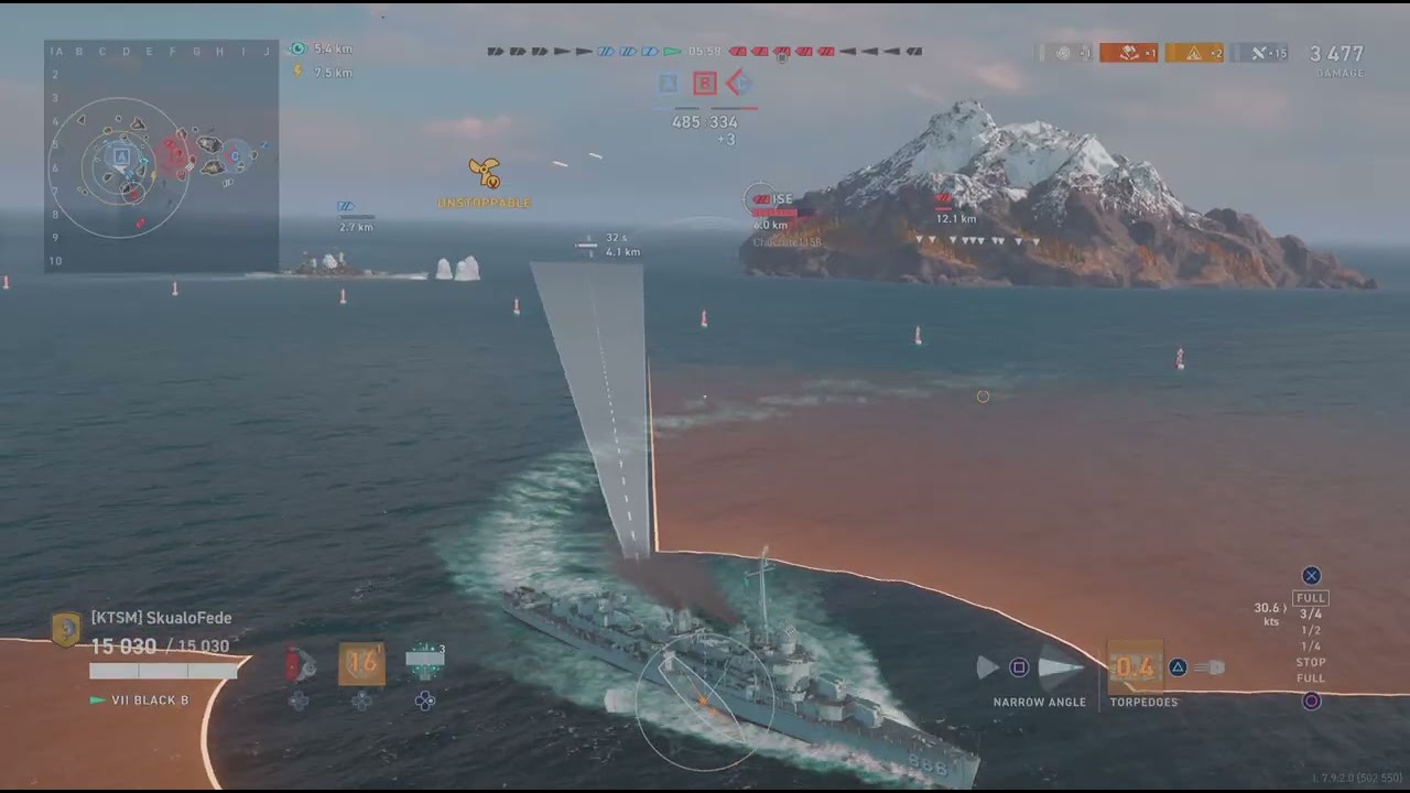 World of Warships: Legends_2025 BLACK B nice game 128K damage 3kill