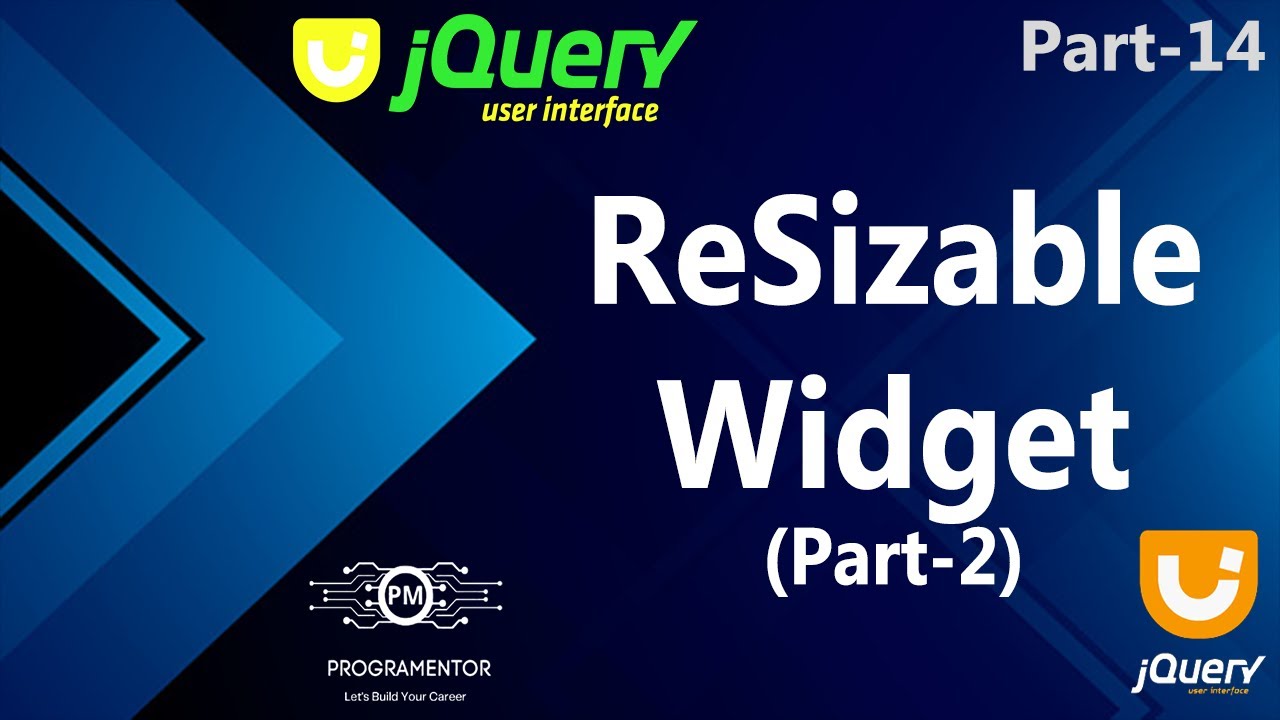 14 | Resizable Widget In jQuery UI | jQuery UI Resizeable | jQuery User Interface | Part2 Hindi/Urdu