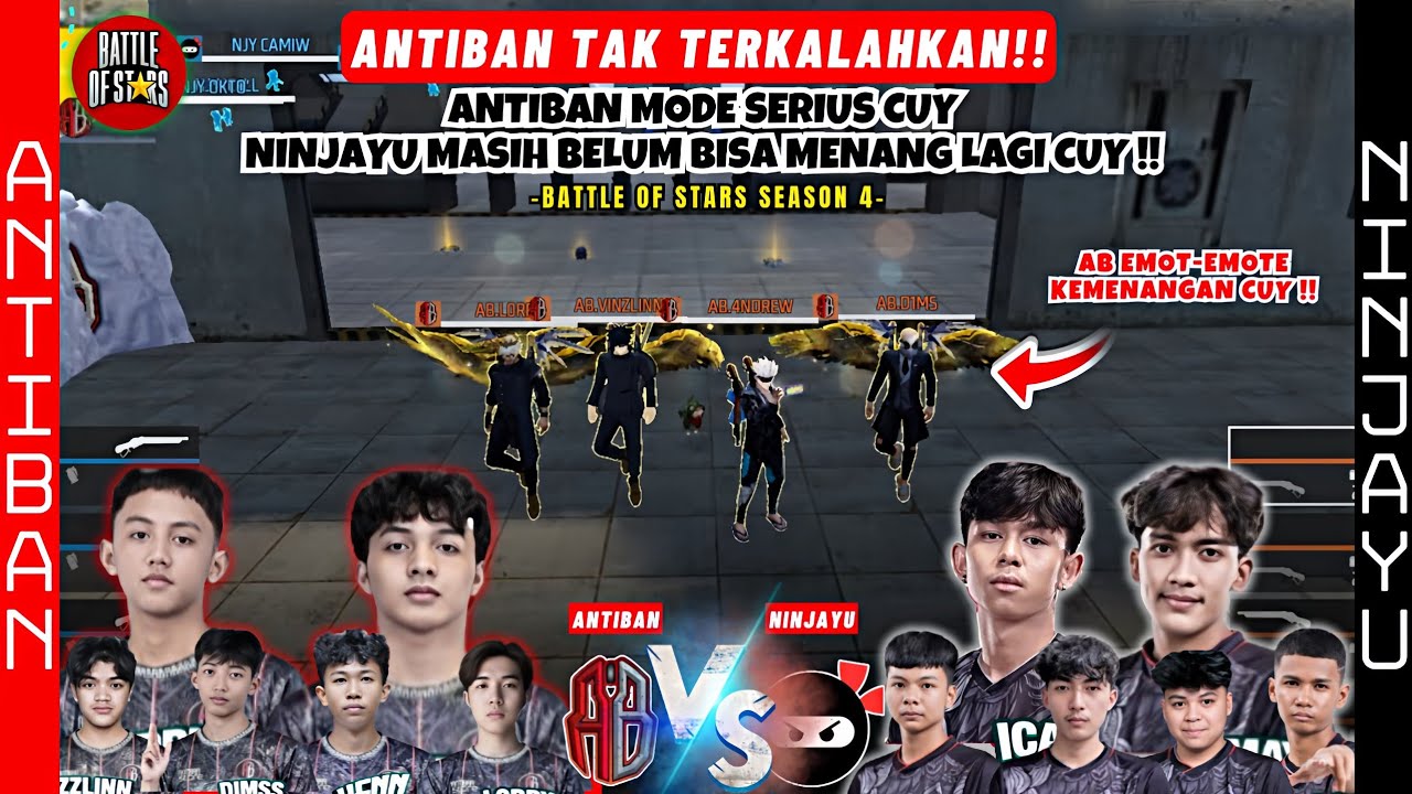 FULL MATCH‼️NINJAYU VS ANTIBAN BATTLE OF STARS SEASON 4 - DAY 5