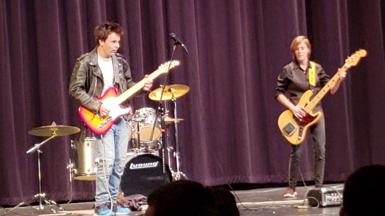Stevie ray Vaughan and Jimi Hendrix Jordan high school talent show best.