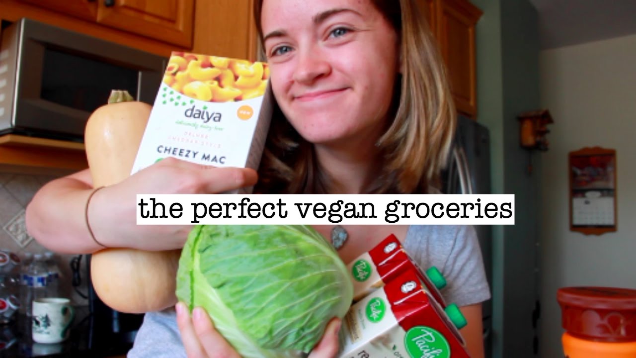 🍂 autumn vegan grocery haul🍂  + VEGAN pumpkin spice latte + how to be healthy