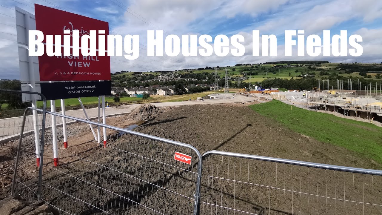 Building Houses In Fields - 4K -  #derbyshire #greenbelt #wainhomes