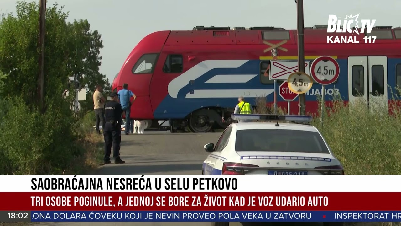 U Lazarevcu poginuli dečak, devojčica, vozač, ocu se bore za život: Voz udario u automobil na pruzi