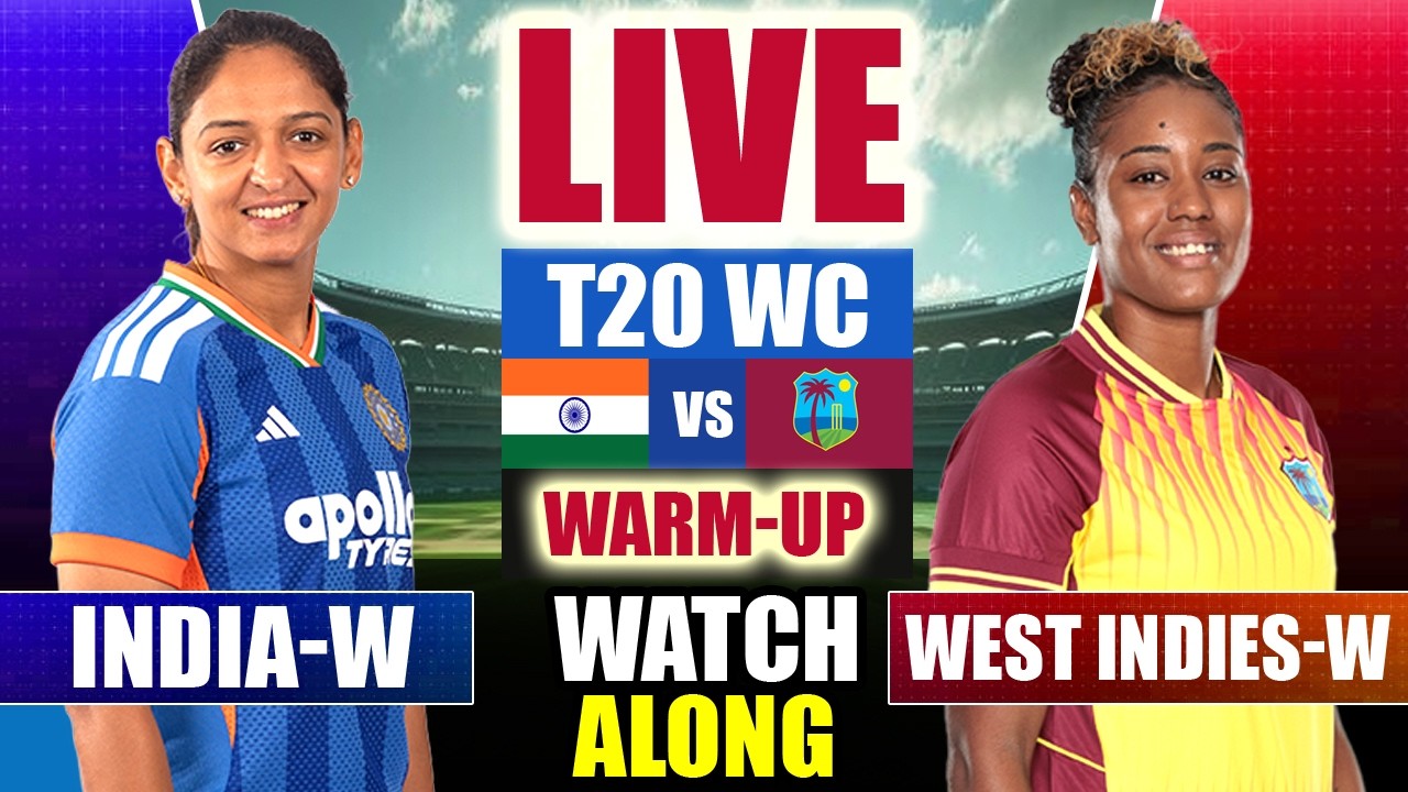 🔴LIVE: IND-W vs WI-W, T20 World Cup Warm Up | India vs West Indies Live | Live Cricket Match Today