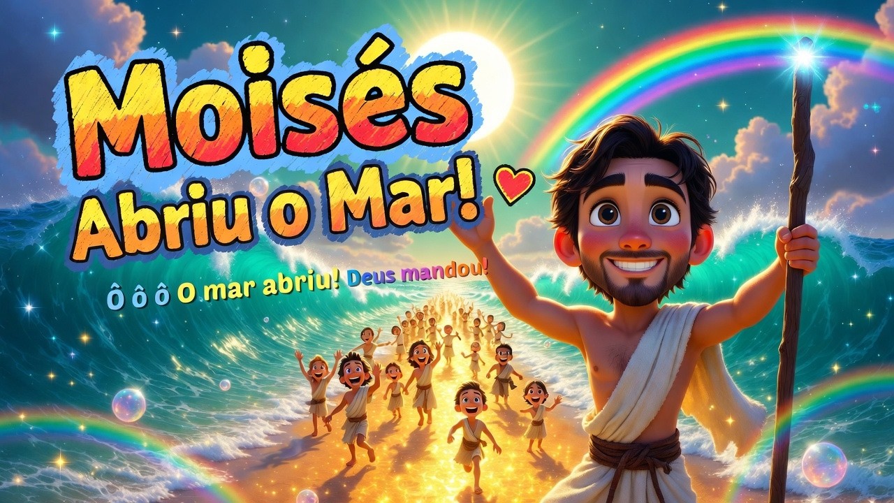 Moisés Abriu o Mar! Musica Educativa Infantil 🌊✝️ Música Gospel Infantil para Pular e Cantar
